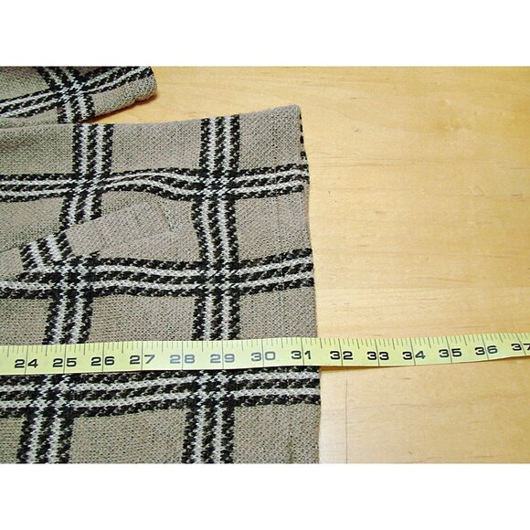 Serengeti Womens 2X Wool Jacket Shacket Sweater Tan Black Plaid Button Up Pocket - Picture 11 of 11